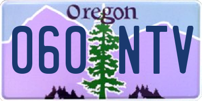 OR license plate 060NTV
