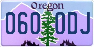 OR license plate 060ODJ