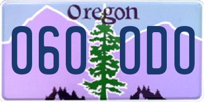 OR license plate 060ODO
