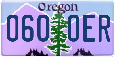 OR license plate 060OER