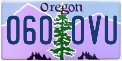 OR license plate 060OVU