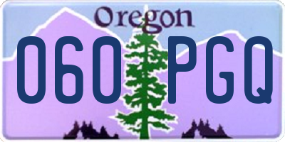 OR license plate 060PGQ