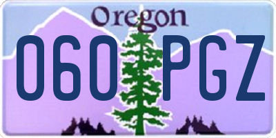 OR license plate 060PGZ