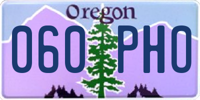 OR license plate 060PHO
