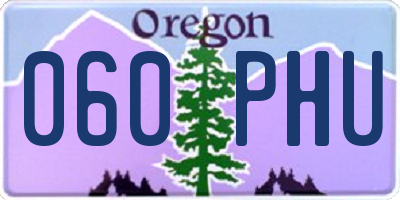 OR license plate 060PHU