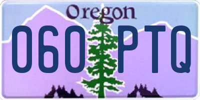 OR license plate 060PTQ
