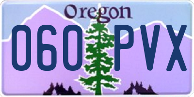 OR license plate 060PVX