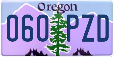 OR license plate 060PZD