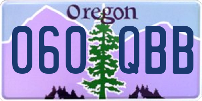 OR license plate 060QBB