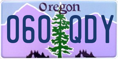 OR license plate 060QDY
