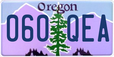 OR license plate 060QEA