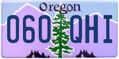 OR license plate 060QHI
