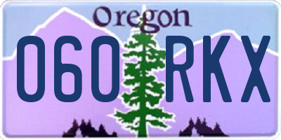 OR license plate 060RKX
