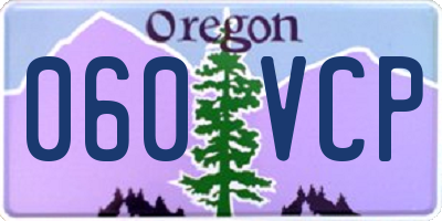 OR license plate 060VCP