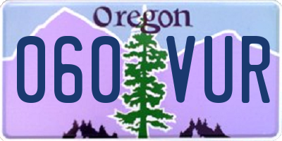 OR license plate 060VUR