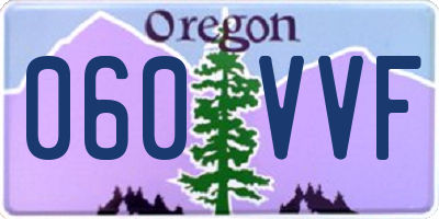 OR license plate 060VVF