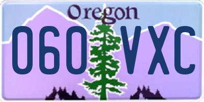 OR license plate 060VXC
