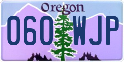 OR license plate 060WJP