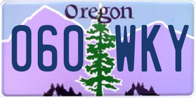 OR license plate 060WKY