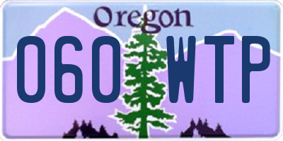 OR license plate 060WTP