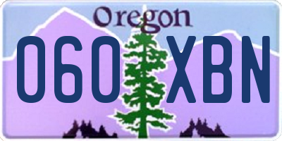 OR license plate 060XBN