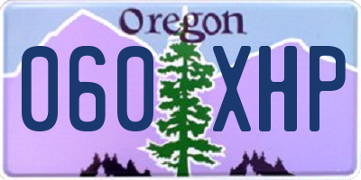OR license plate 060XHP