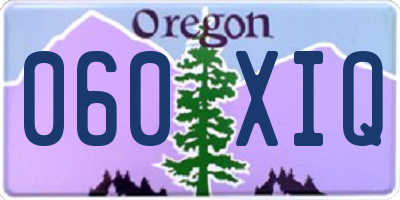 OR license plate 060XIQ