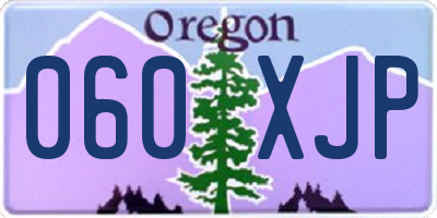 OR license plate 060XJP