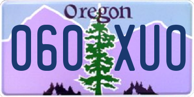 OR license plate 060XUO