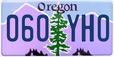 OR license plate 060YHO