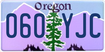 OR license plate 060YJC