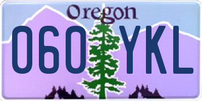 OR license plate 060YKL