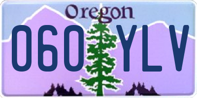 OR license plate 060YLV