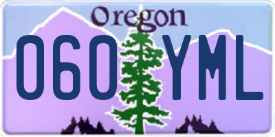OR license plate 060YML