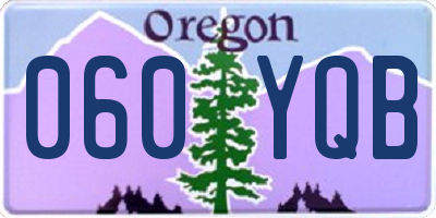 OR license plate 060YQB