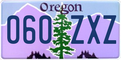 OR license plate 060ZXZ