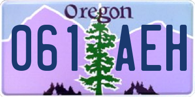 OR license plate 061AEH