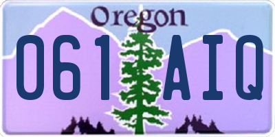 OR license plate 061AIQ