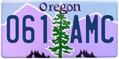 OR license plate 061AMC