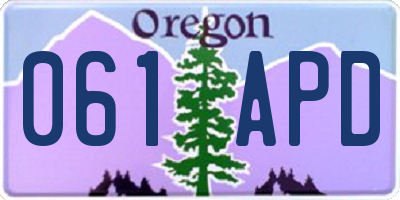 OR license plate 061APD