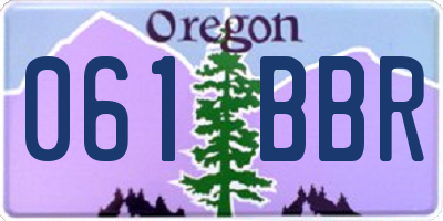 OR license plate 061BBR