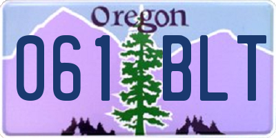 OR license plate 061BLT