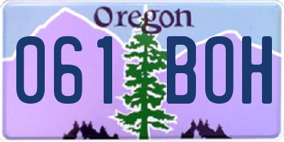 OR license plate 061BOH