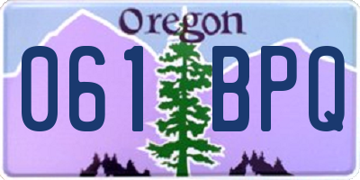 OR license plate 061BPQ