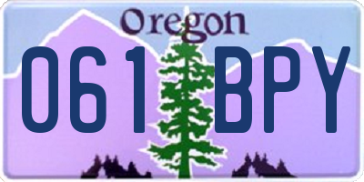 OR license plate 061BPY