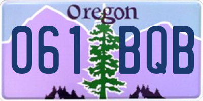 OR license plate 061BQB