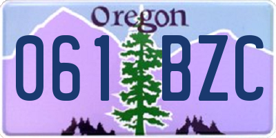 OR license plate 061BZC