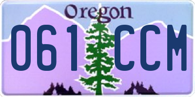 OR license plate 061CCM