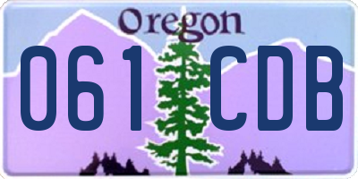 OR license plate 061CDB