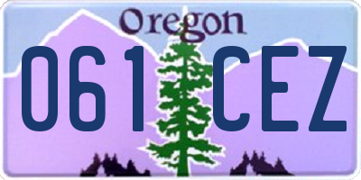 OR license plate 061CEZ